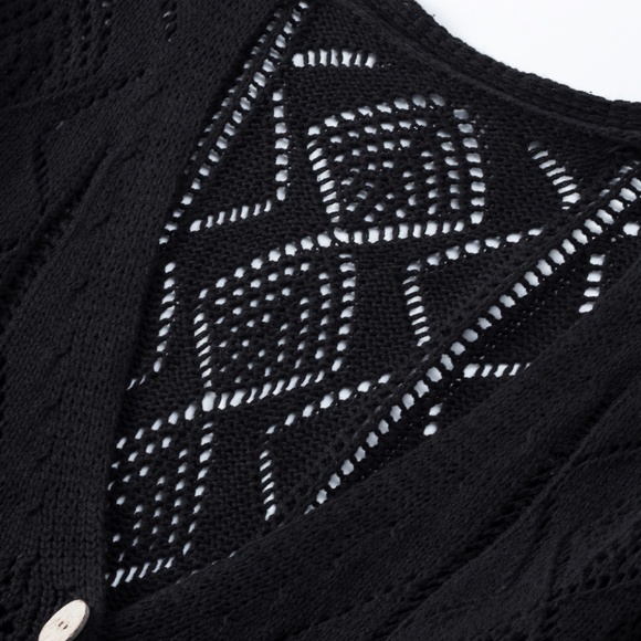 Black Knit Cardigan - Picture 7 of 9